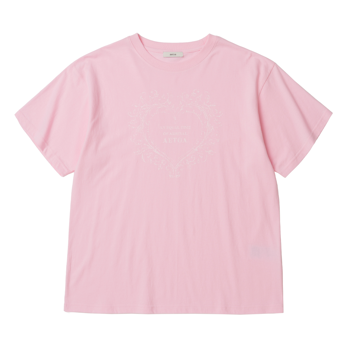 AT024PIK aetoa Vintage Heart T-Shirt Pink