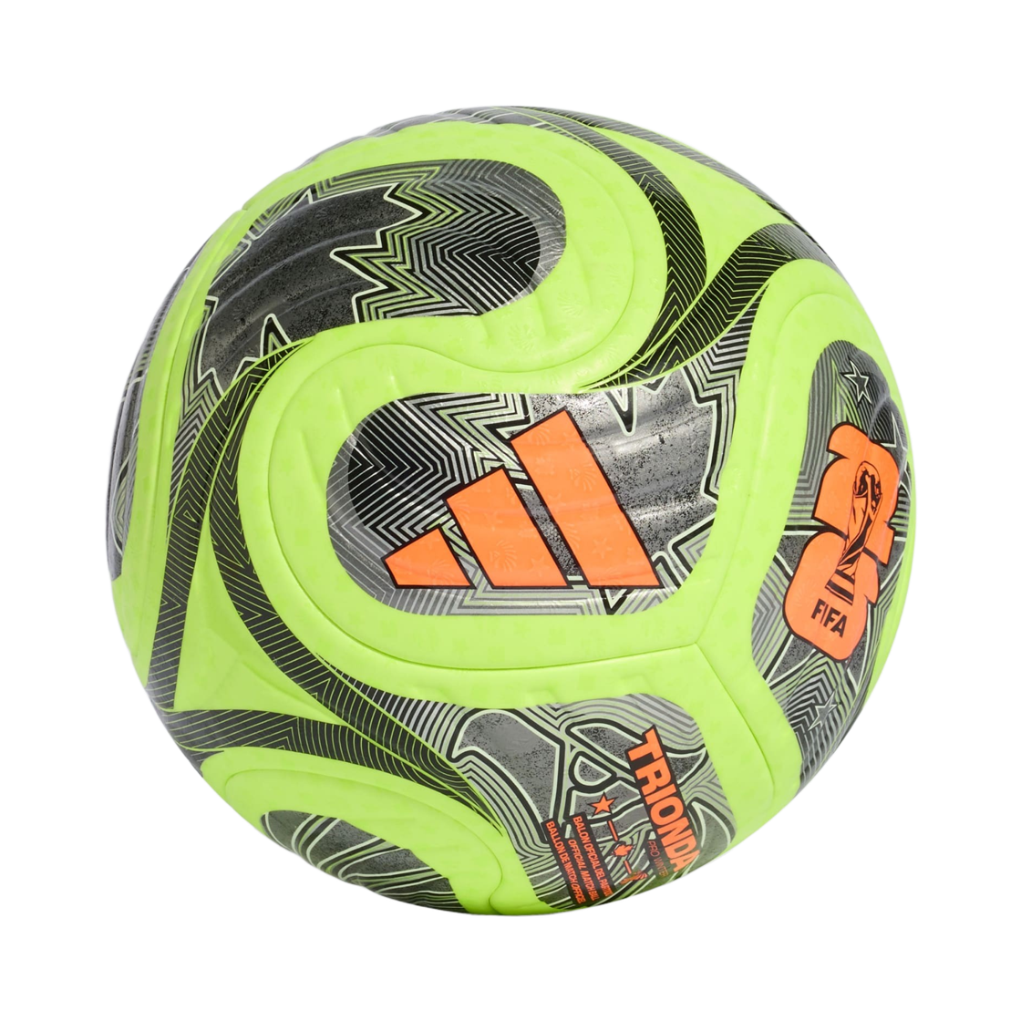 JD8023 Adidas 26 FIFA World Cup Trionda Pro Winter Ball Lucid Lemon Black