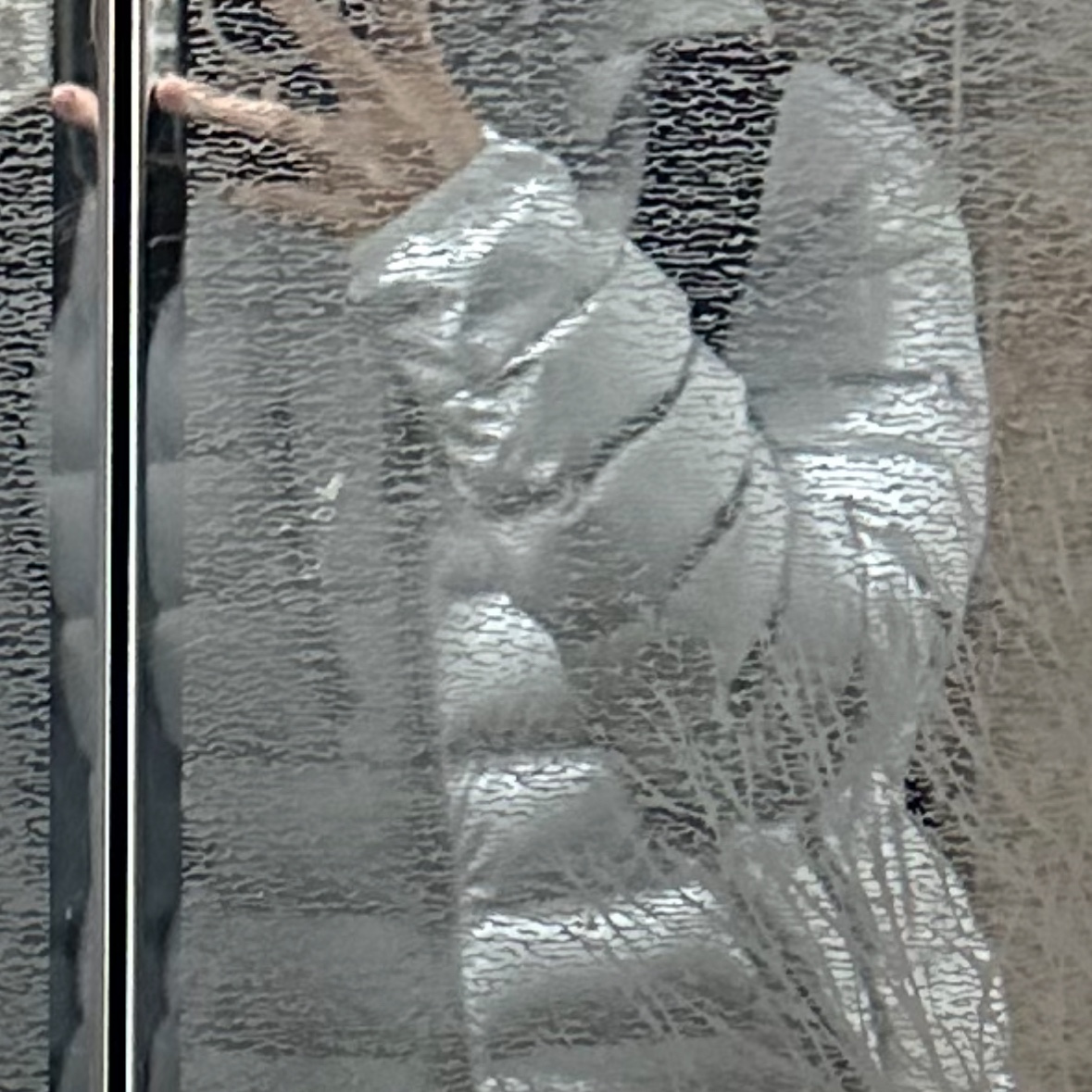 Musinsa Standard City Leisure Hooded Light Down Jacket Cloudy Blue 착용 스타일