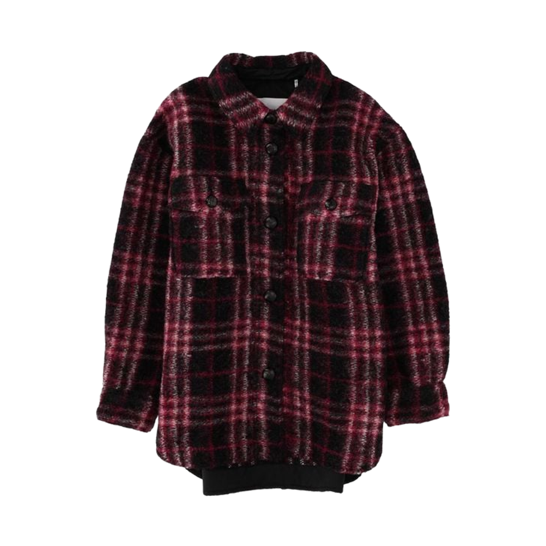 MA0020FF-D1D02E-BKFU (W) Isabel Marant Harveli Coat Black Fuchsia - 26SS