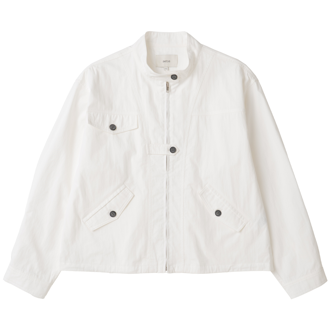 AT008WHT aetoa Pocket Blouson Jacket White