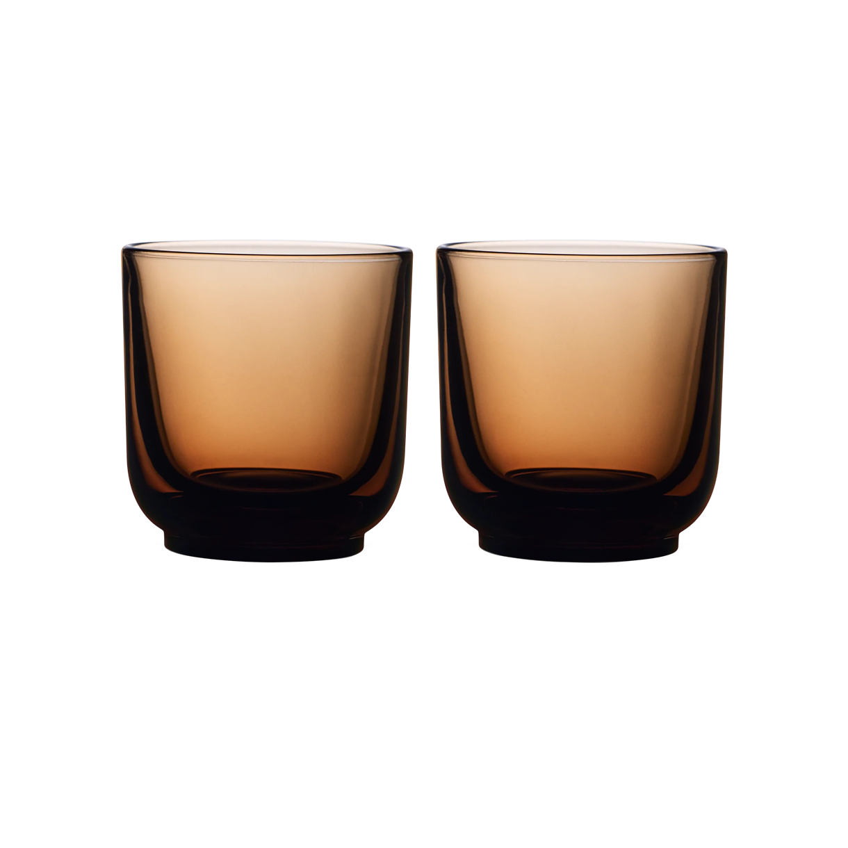 펠로우 퍼치 카푸치노 글라스 2개 세트 6.5oz - 앰버(Fellow Pirch Cappuccino Glass Set of 2 (6.5oz) - Amber)