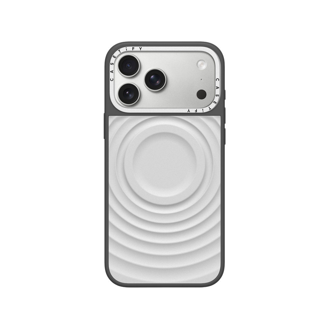 케이스티파이 x 지드래곤 아이폰 알로이 리플 케이스 실버 그레이(Casetify x G-DRAGON iPhone Alloy Ripple Case Silver Grey)