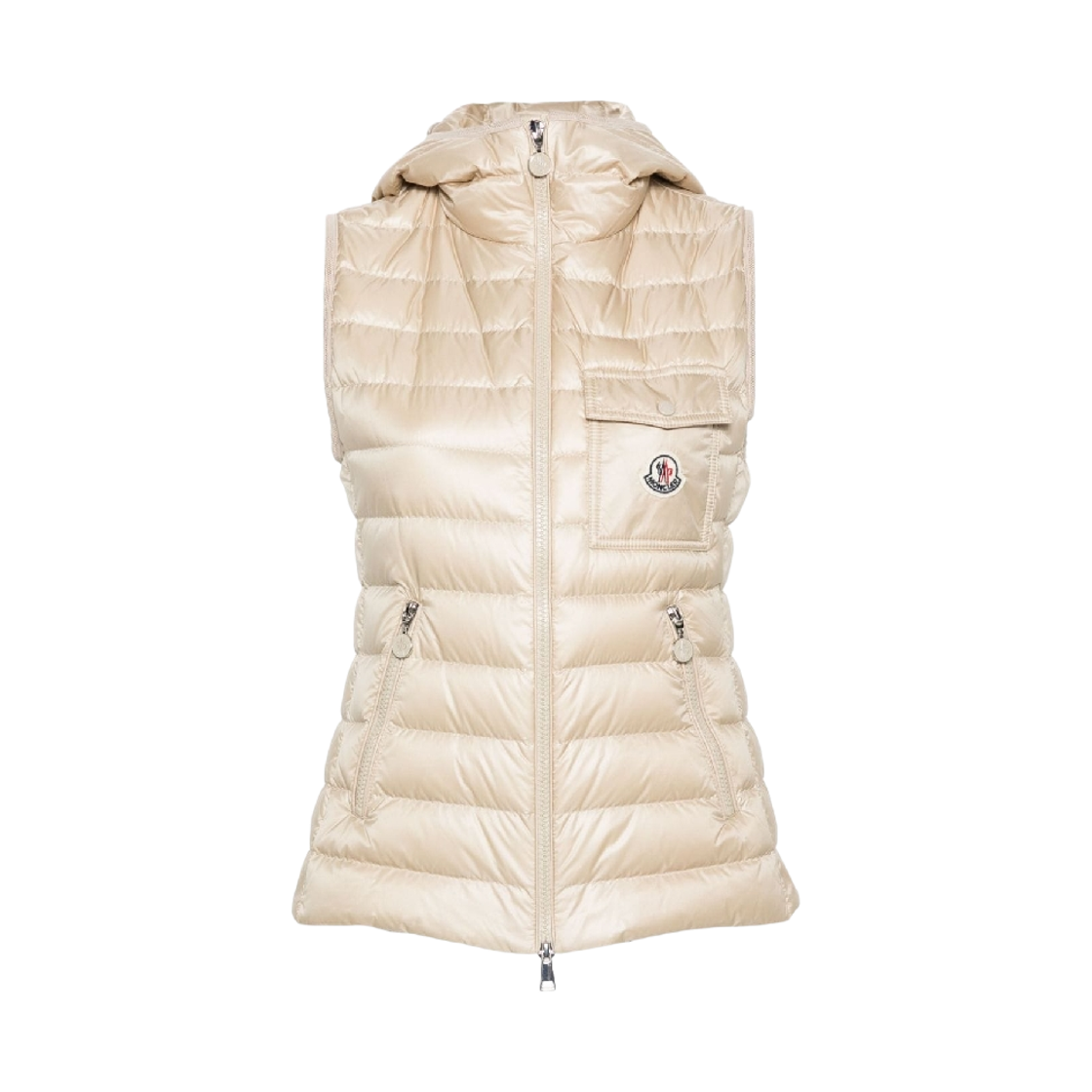 J1-093-1A00063-595ZZ-200 (W) Moncler Glygos Down Gilet Beige - 24SS
