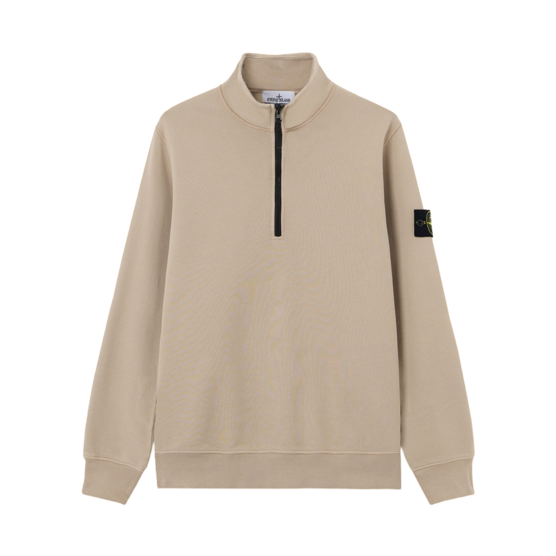 L1S1561000-70S0051-V009A Stone Island 6100070 Organic Cotton Fleece Regular-Fit Half-Zip Sweatshirt Desert - 26SS