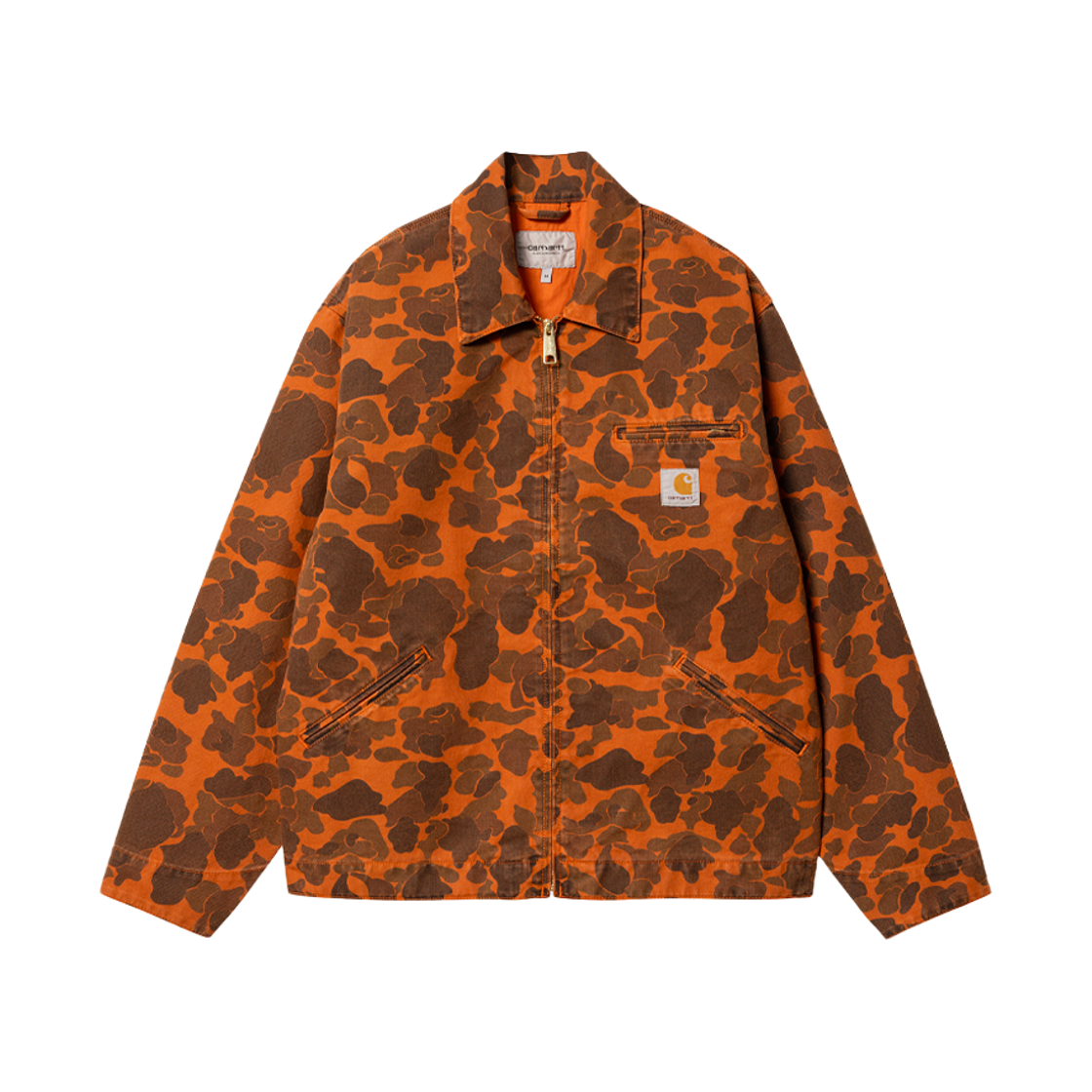 칼하트 WIP 덕 디트로이트 자켓 카모 덕 그린 터메릭(Carhartt WIP Duck Detroit Jacket Camo Duck Green Turmeric)