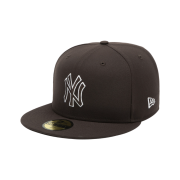 New Era MLB New York Yankees Basic Outline Fitted Cap Brown Suede