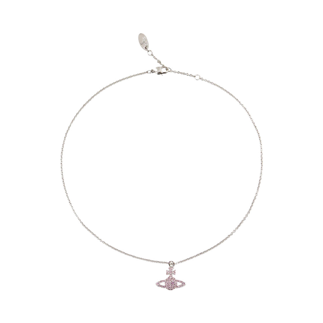 63020092-02P238 Vivienne Westwood Grace Bas Relief Pendant Silver Pink