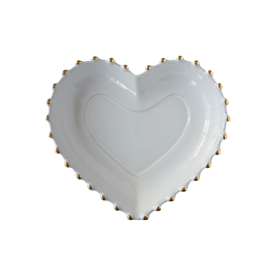 [3% 적립] 정희진도자기 하트도트접시 골드 다크그레이([3% 적립] Jungheejin creamic Heart Dot Plate Gold Dark grayish white) - 1