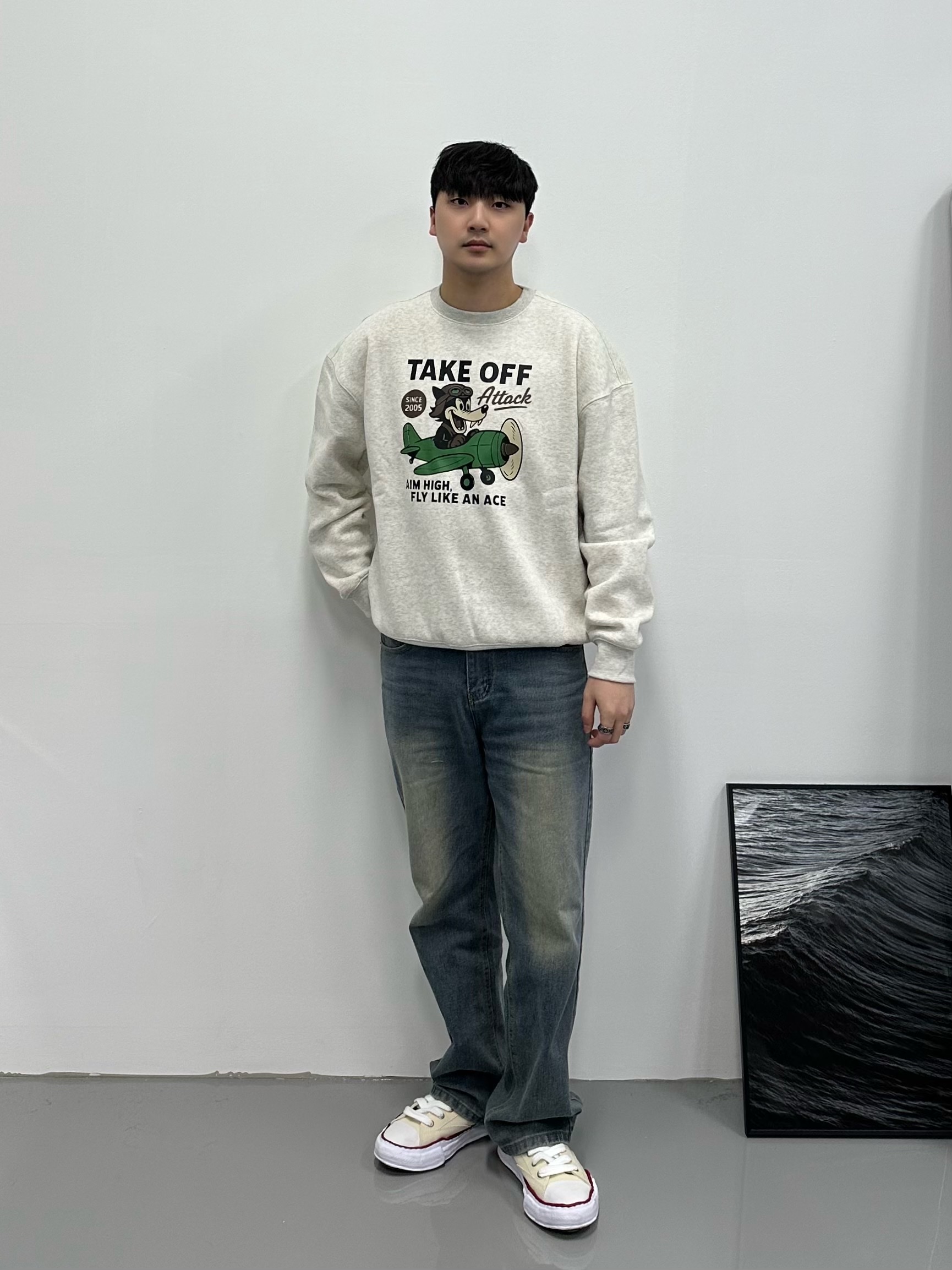 Maison Mihara Yasuhiro Peterson OG Sole Canvas Low-top Sneakers Natural 착용 스타일 - 1
