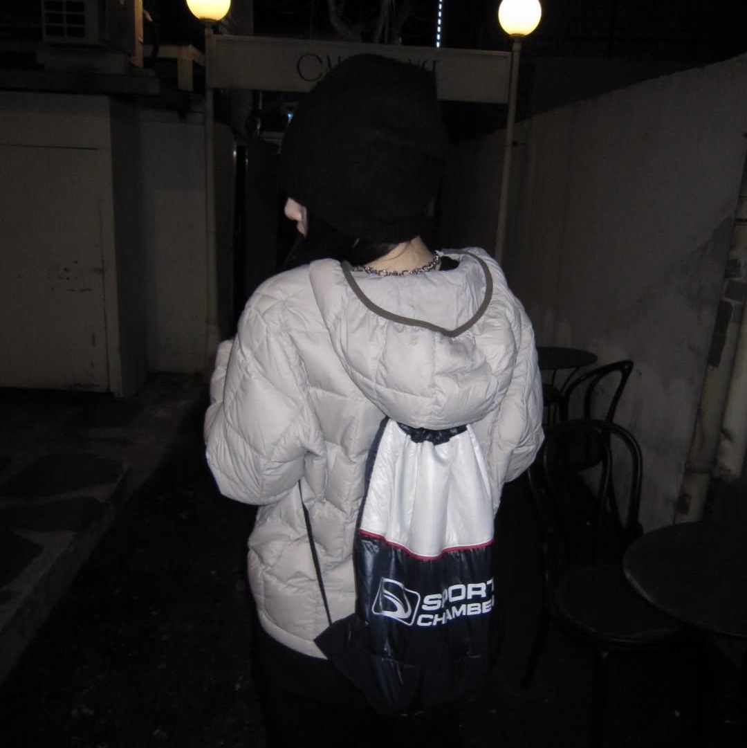 SPORT CHAMBER Light DuckDown Jacket Light Beige 착용 스타일 - 4