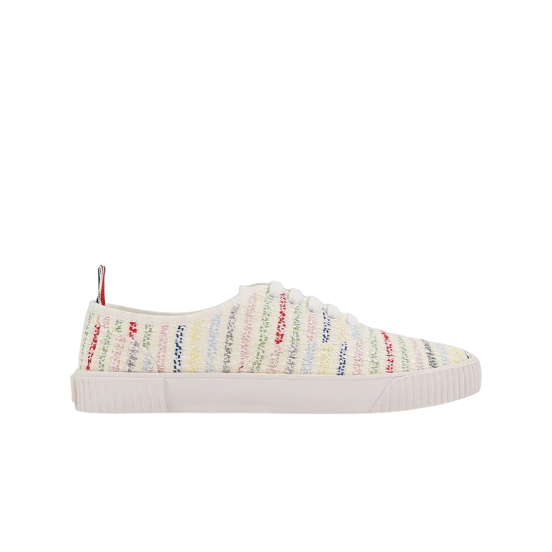 톰브라운 그로그랭 트림 트위드 스니커즈 멀티컬러(Thom Browne Grosgrain Trimmed Tweed Sneakers Multicolor)