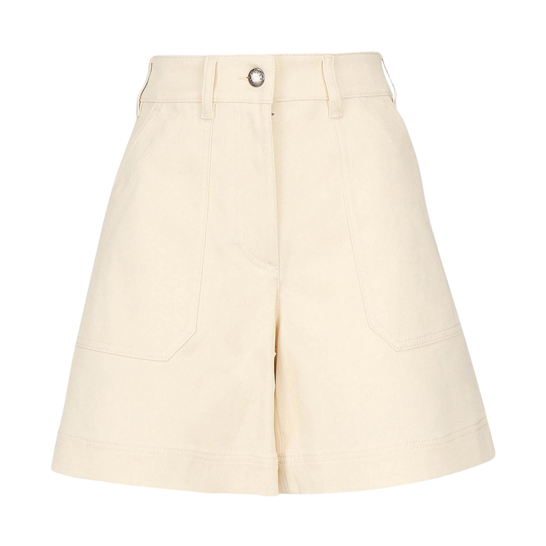 (W) 몽클레르 코튼 개버딘 버뮤다 쇼츠 아이보리 - 25SS((W) Moncler Cotton Gabardine Bermuda Shorts Ivory - 25SS)