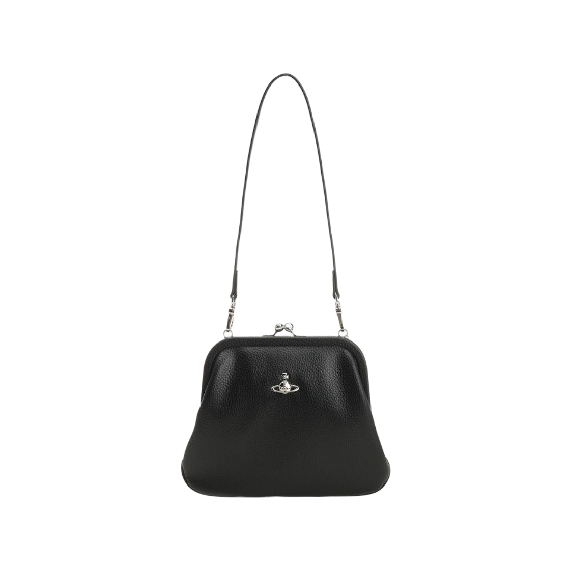 4B01001BW-S000D-N403 Vivienne Westwood Clasp Closure Vivienne Shoulder Bag Black