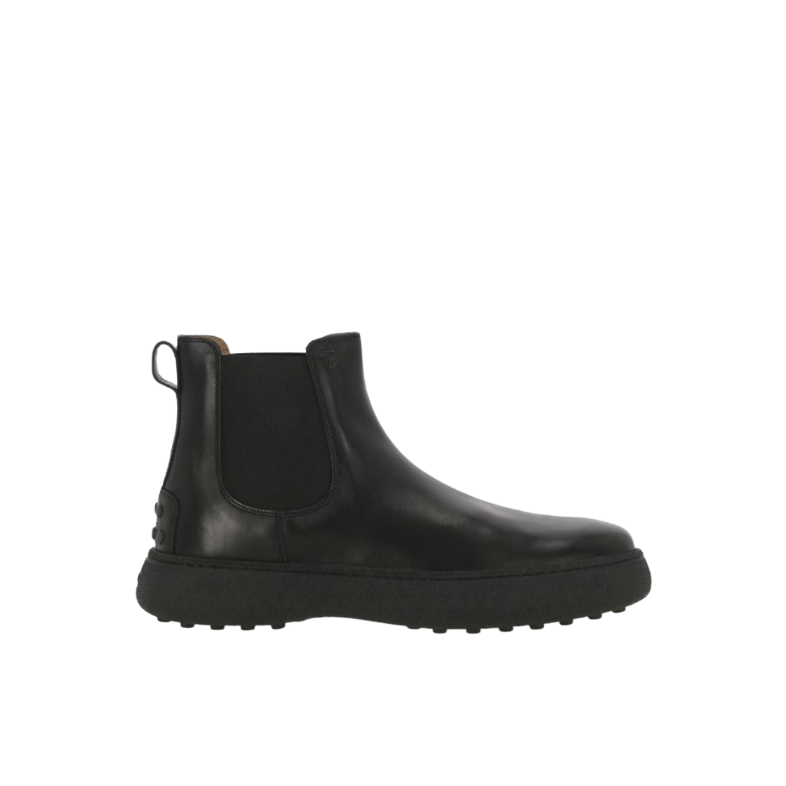 토즈 레더 첼시 부츠 블랙