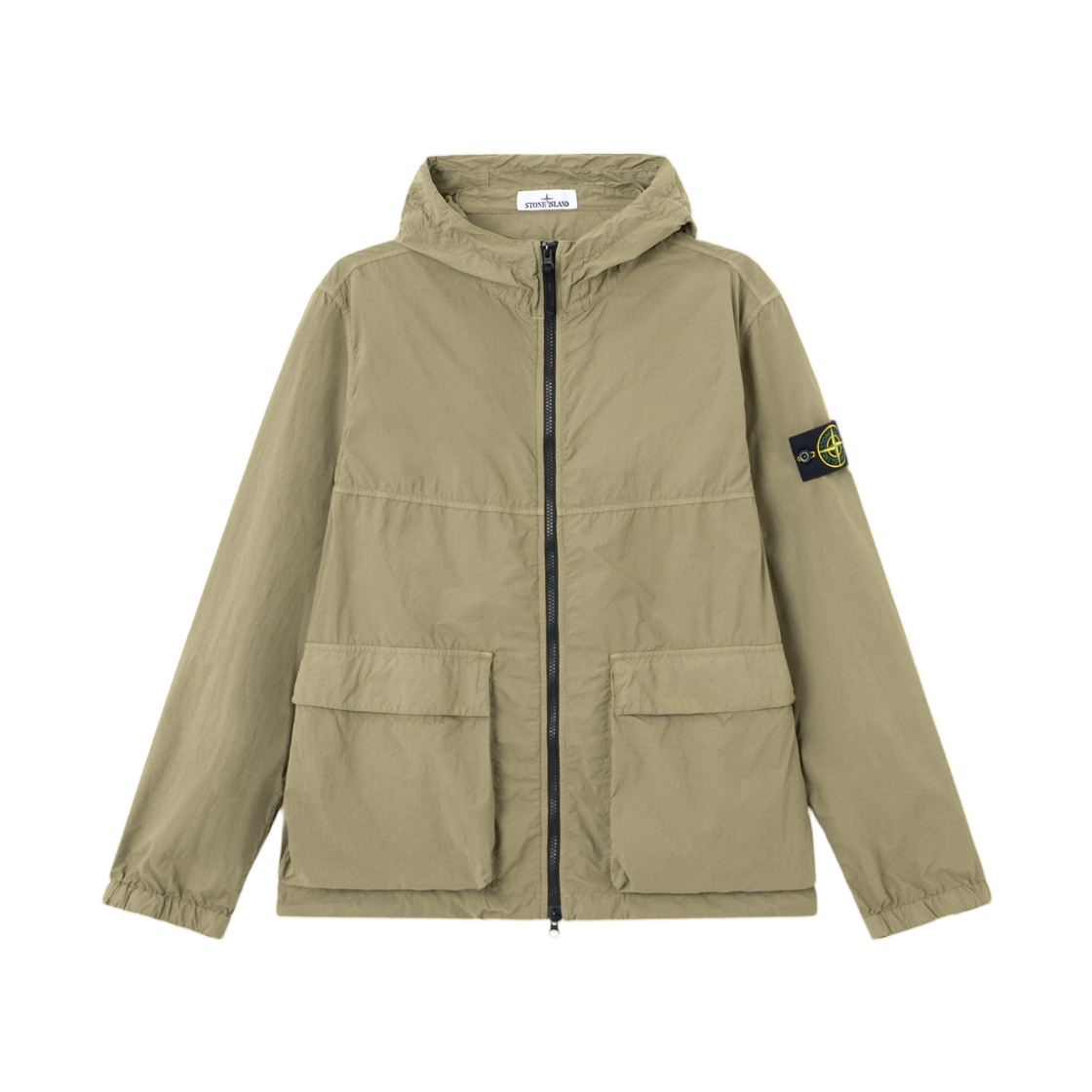 L1S1541001-12S0345-V005G Stone Island 4100112 Nylon Smerigliato-TC Short Hooded Parka with Anti-Drop Military Green - 26SS