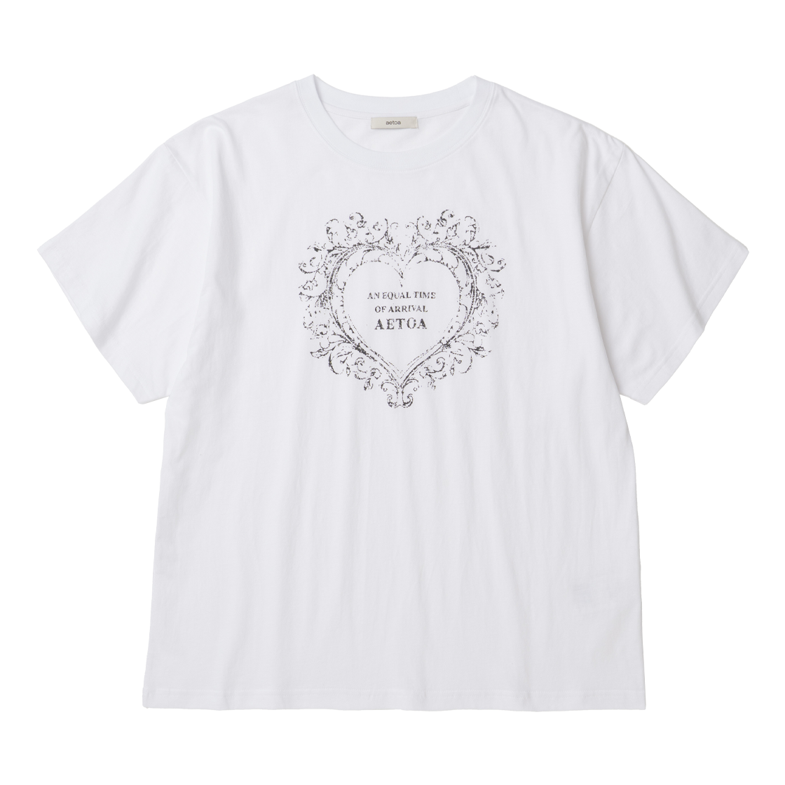 AT024WHT aetoa Vintage Heart T-Shirt White