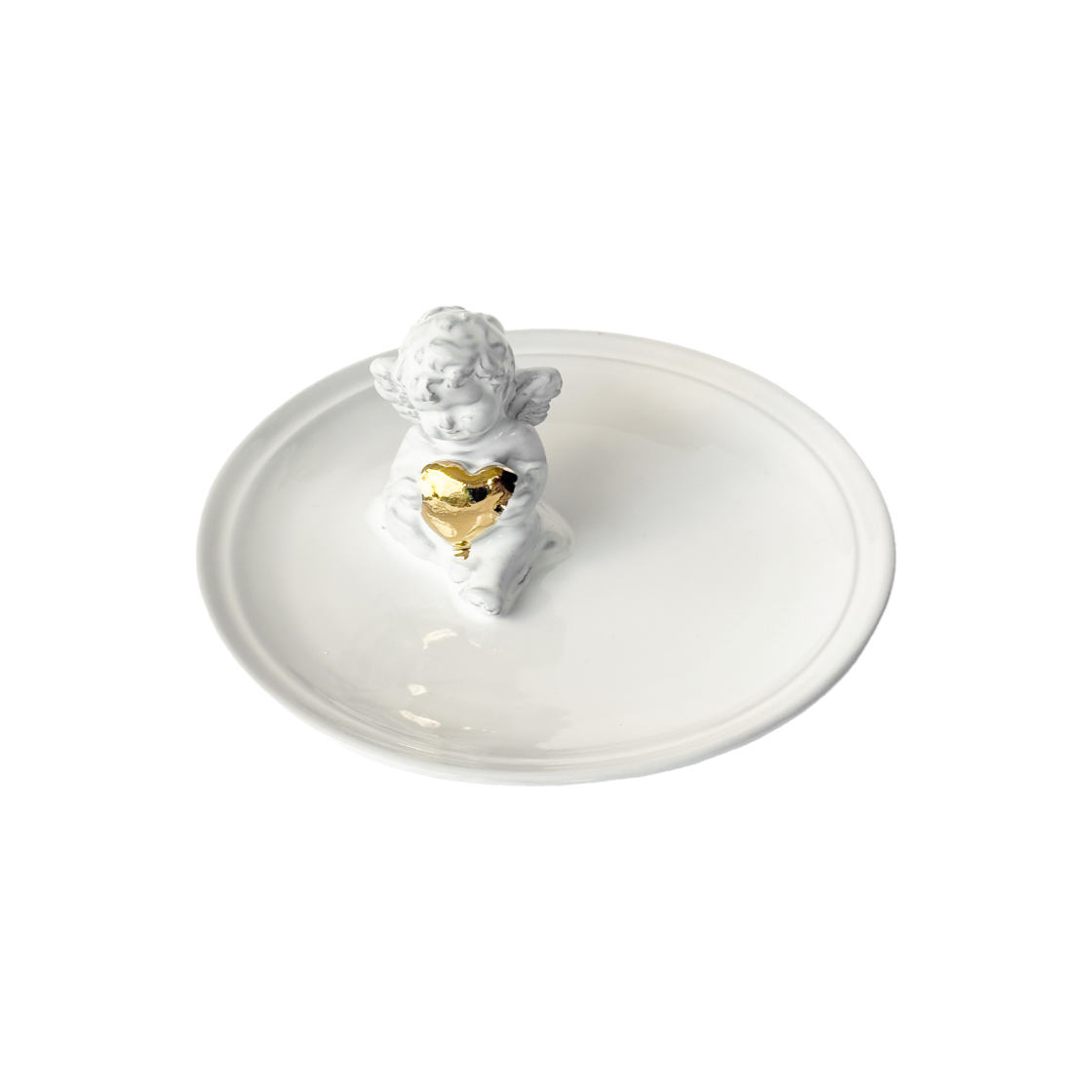 062 [3% 적립] Jungheejin creamic Heart Angel Incense Holder Dark grayish white