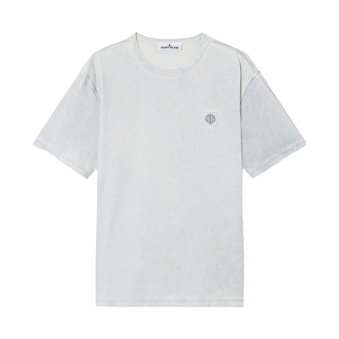 스톤 아일랜드 2100013 콤베드 오가닉 코튼 저지 리플렉티브 가먼트 라미네이션 레귤러핏 티셔츠 컴퍼스 로고 스카이 블루 - 26SS(Stone Island 2100013 Combed Organic Cotton Jersey Reflective Garment Lamination Regular-Fit T-Shirt with Compass Logo Sky Blue - 26SS) - 1