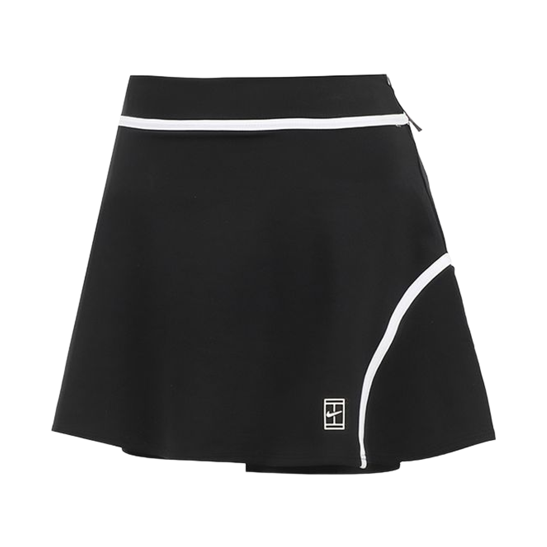 II3625-010 (W) Nike Court Advantage Dri-Fit High Waisted Tennis Skirt Black White - Asia