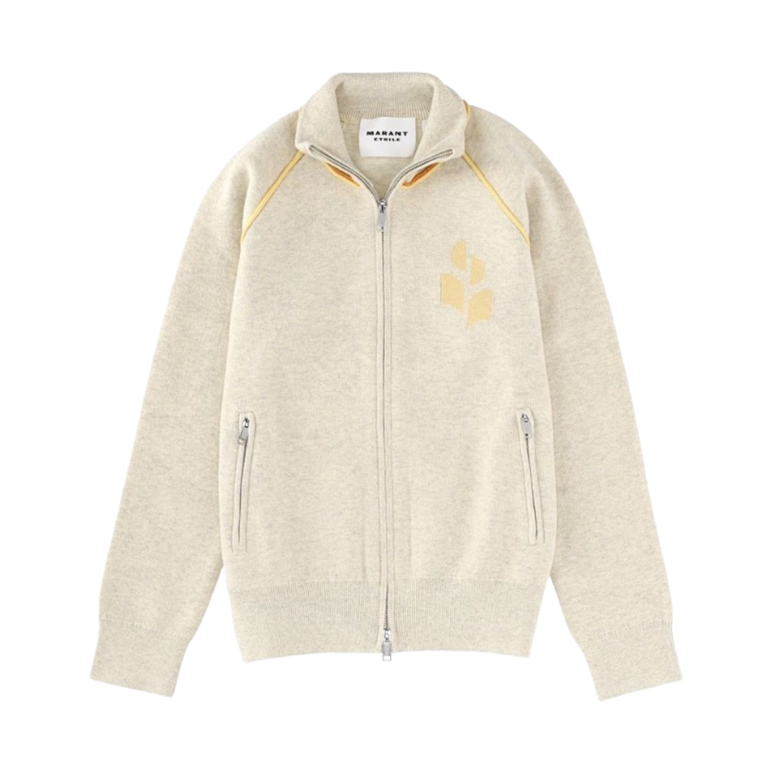 (W) 이자벨 마랑 랜야 가디건 라이트 그레이 라이트 옐로우 - 26SS((W) Isabel Marant Lanya Cardigan Light Grey Light Yellow - 26SS) - 1