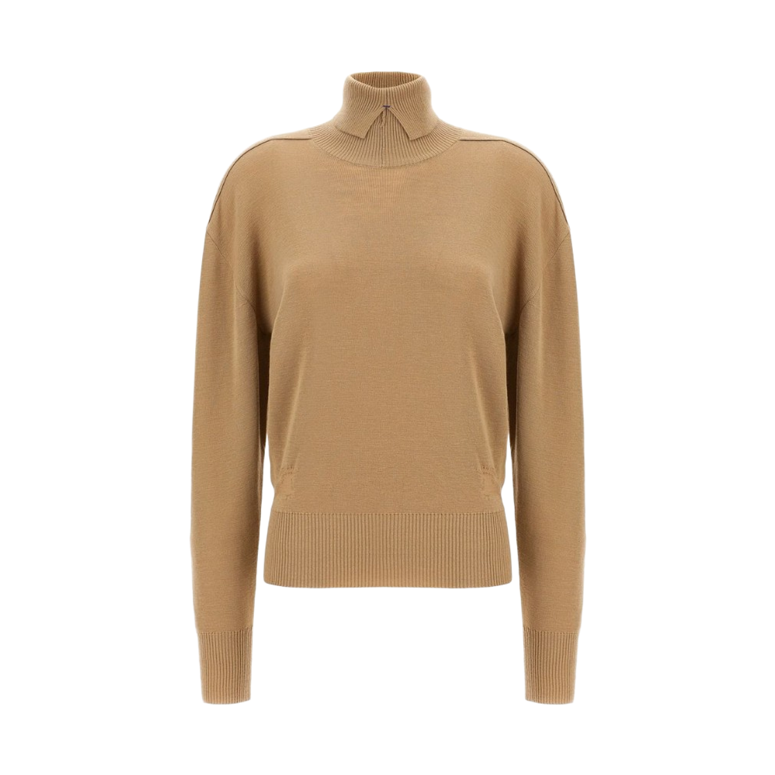 8095115 (W) Burberry EKD Turtleneck Sweater Beige