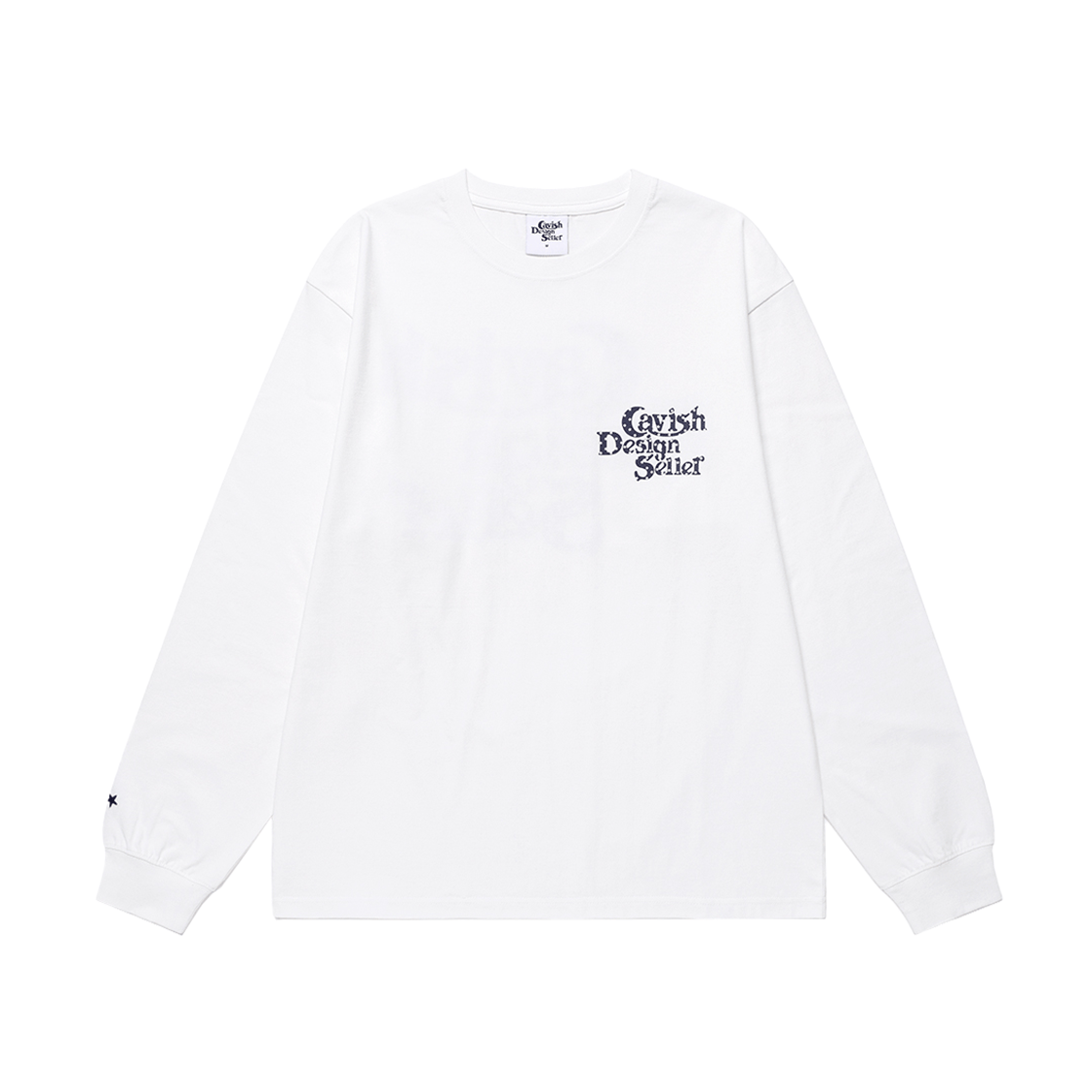 카비시 스타 셀러 로고 롱슬리브 티셔츠 화이트(CAVISH Star Seller Logo LS Tee White) - 2