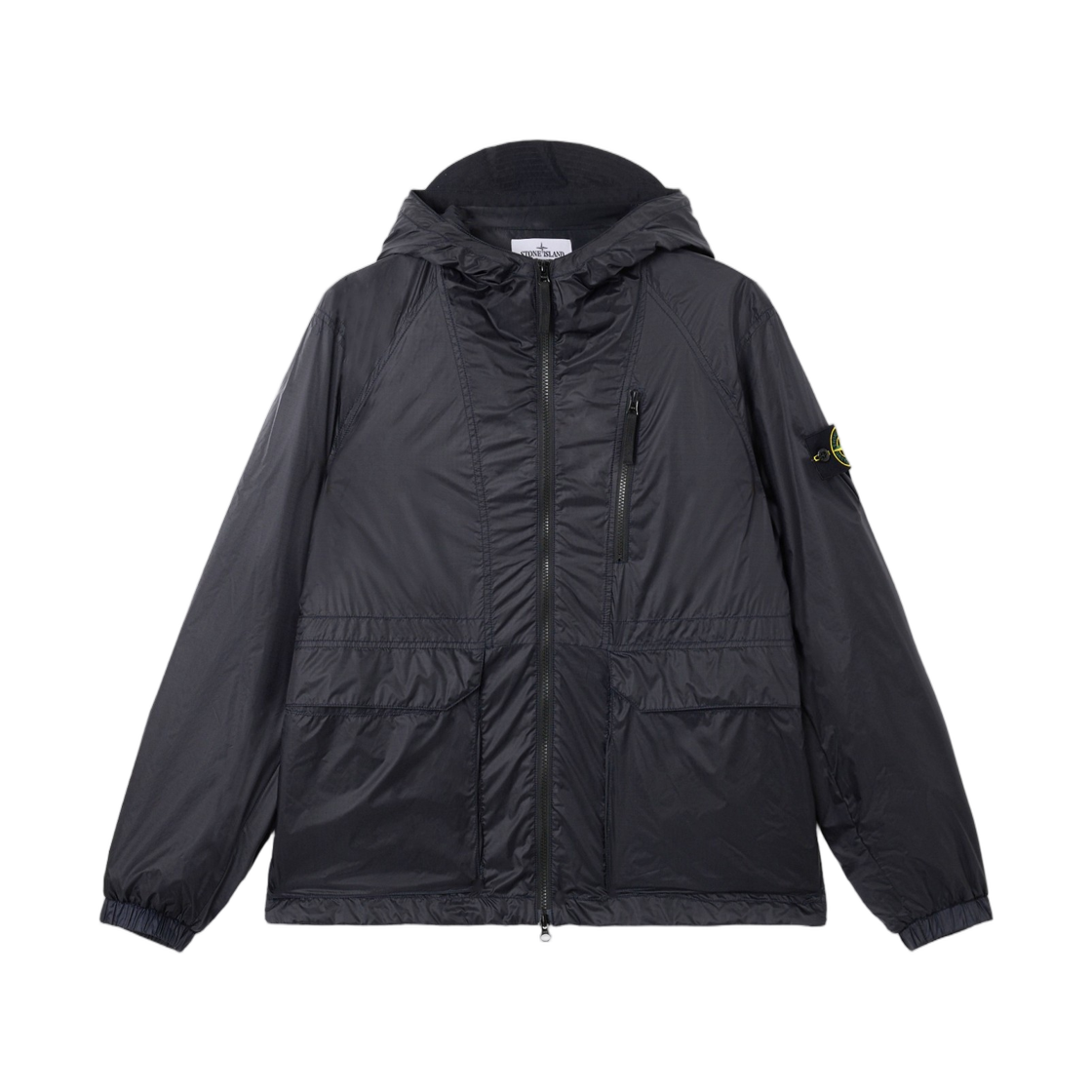 L1S1541000-57S0163-V0020 Stone Island 4100057 Light Ripstop Cordura® Advanced Fabrics Tear-Resistant Hooded Jacket with Anti-Drop Navy Blue - 26SS