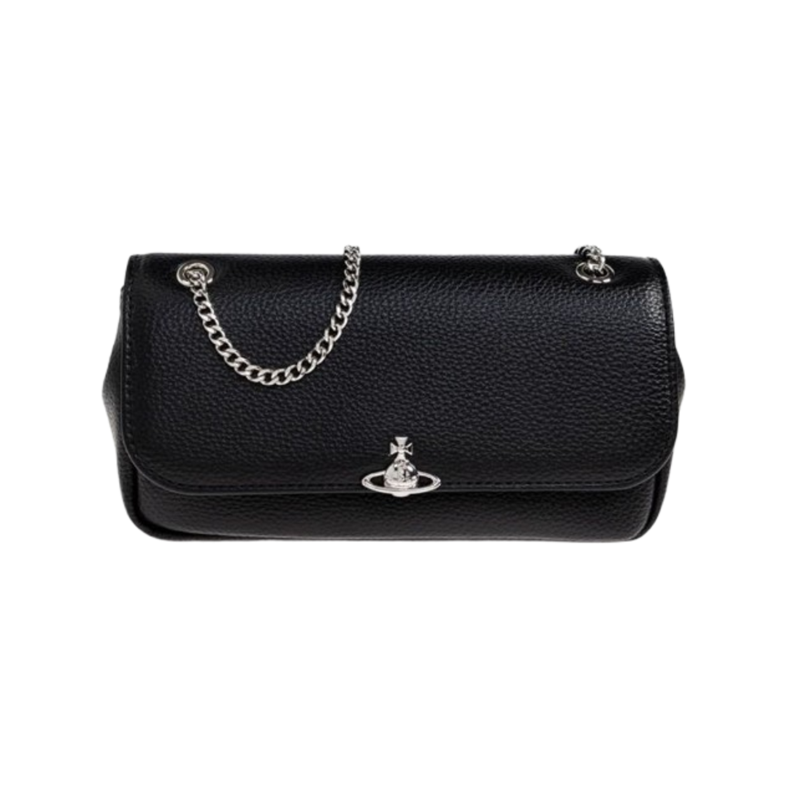 5C01000XW-S000D-N403 Vivienne Westwood Chain Logo Shoulder Bag Black