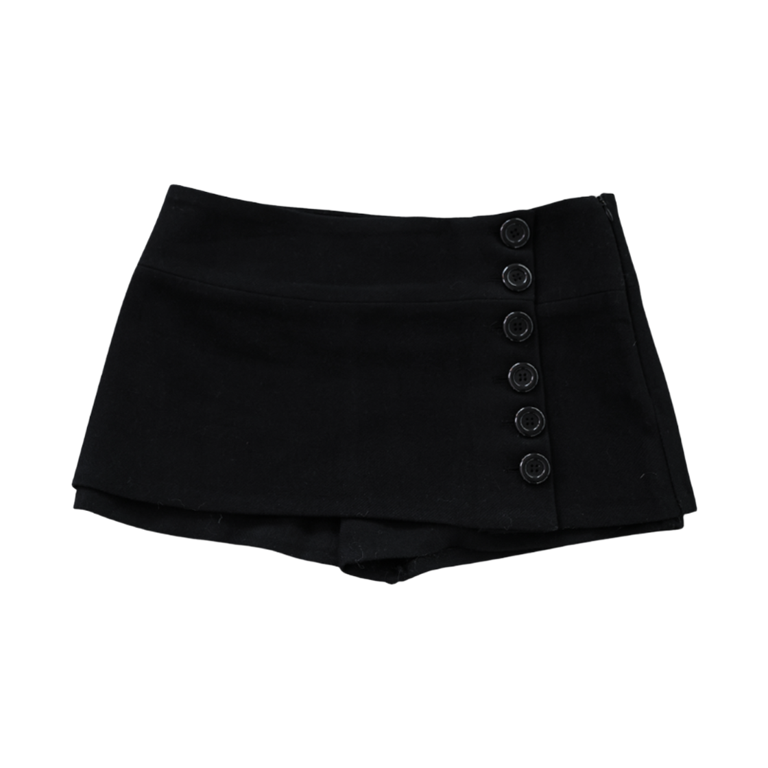 미애 클래식 버튼 스커트 블랙(Miae Classic Button Skort Black)