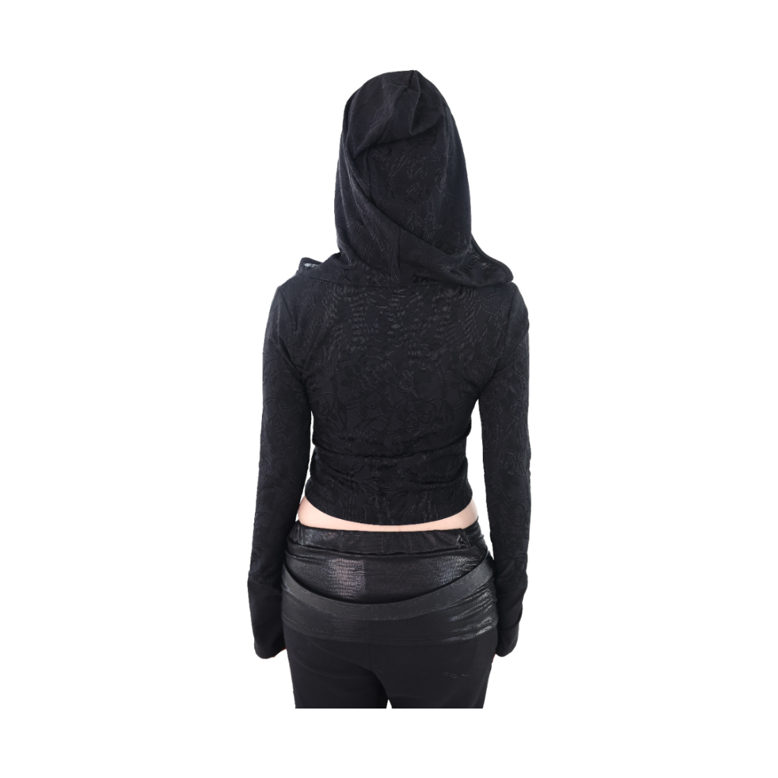 미애 플로럴 쟈가드 셋업 탑 블랙(Miae  Floral Jacquard Set-up Top Black) - 3