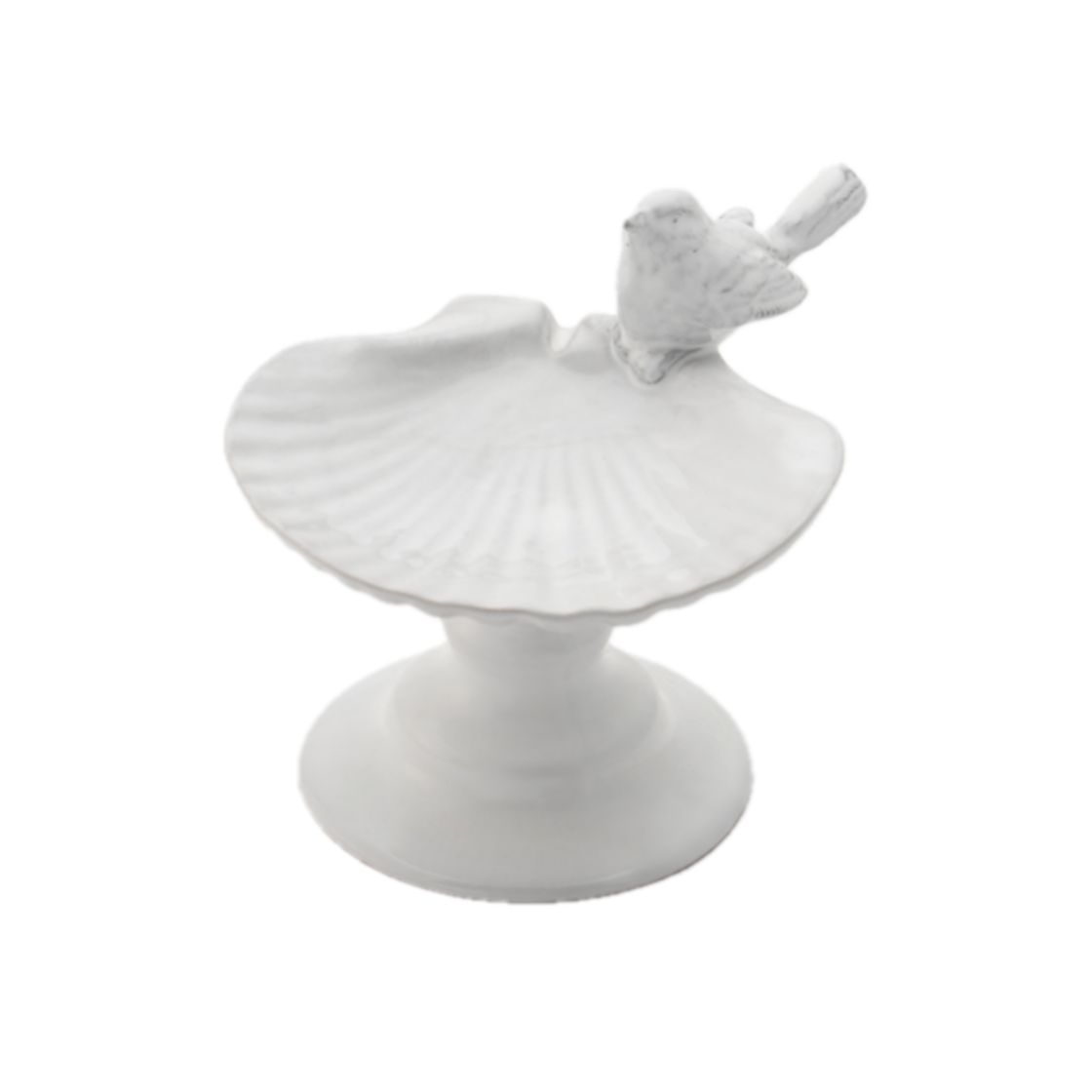 028 [3% 적립] Jungheejin creamic Bird Scallop Footed Bowl Dark grayish white