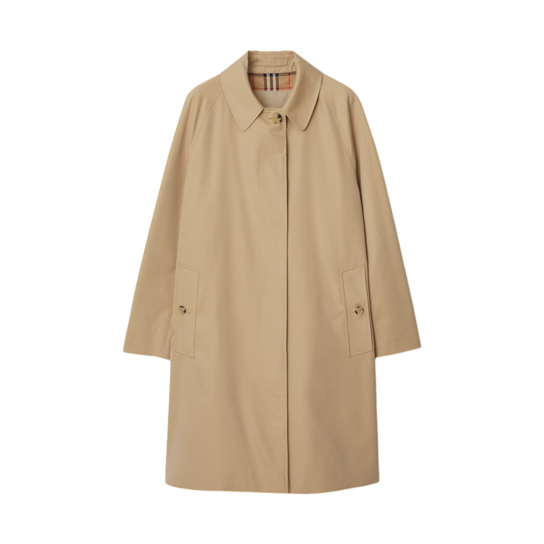 80794001 (W) Burberry Mid Length Camden Heritage Car Coat Honey Beige