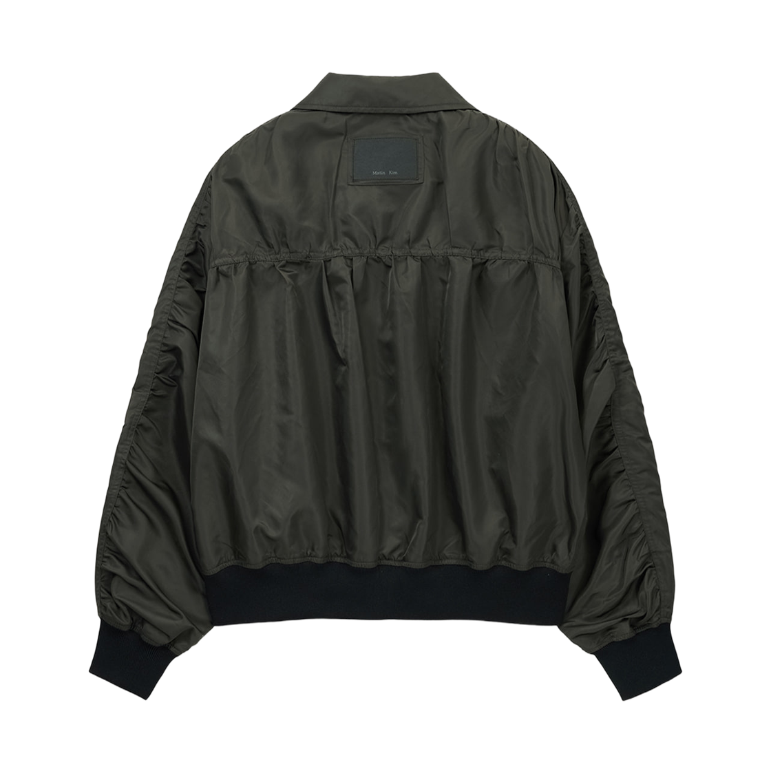 마뗑킴 스몰 로고 셔링 점퍼 카키(Matin Kim Small Logo Shirring Jumper Khaki) - 2