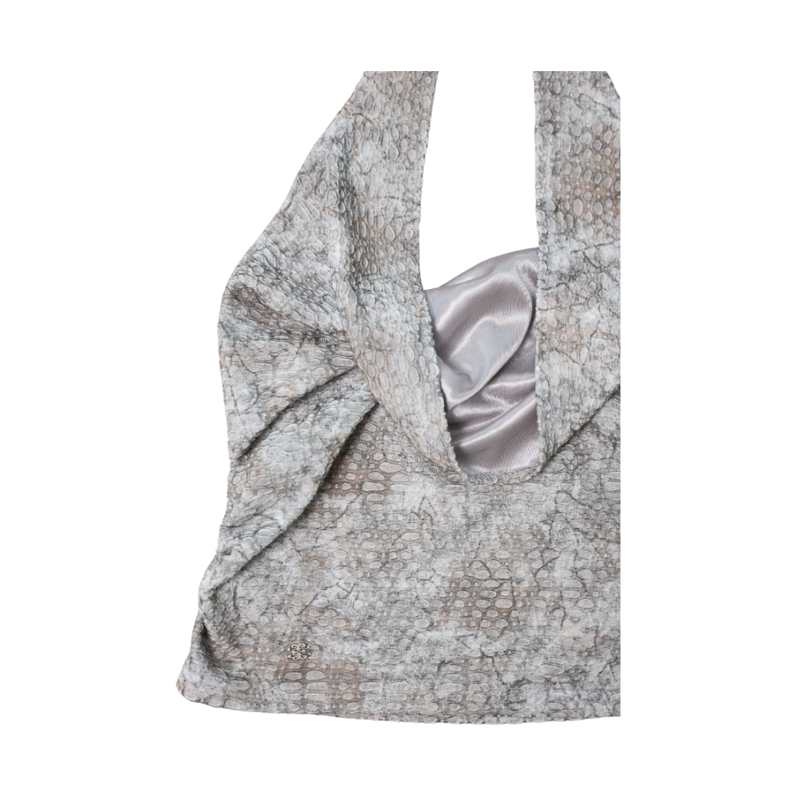 미애 디스트레스트 홀터 탑 & 볼레로 세트 실버 그레이(Miae Distressed Halter Top & Bolero Set Silver gray) - 3