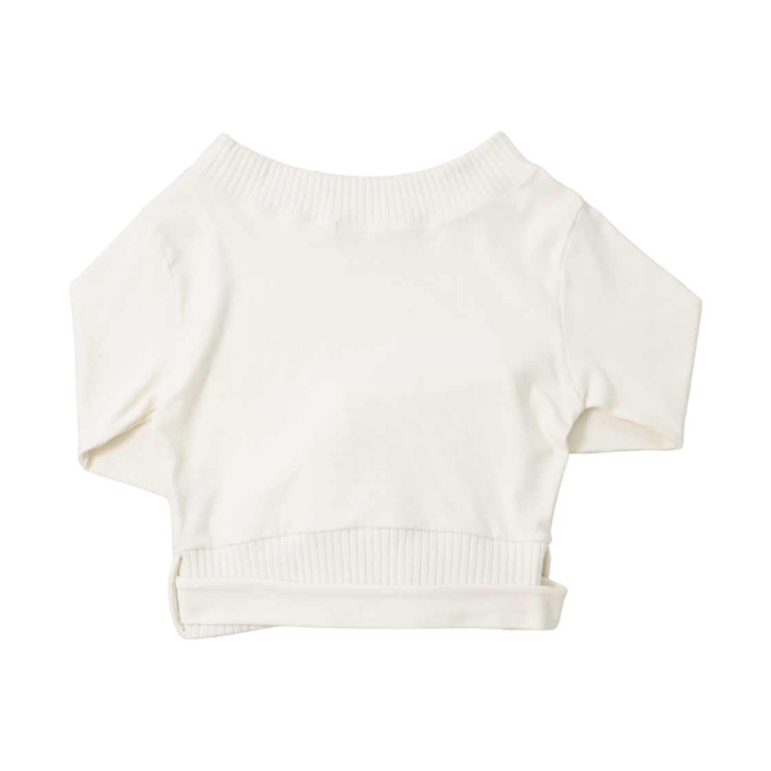 미애 로고 오프 숄더 맨투맨 초커 세트 아이보리(Miae Logo Off-Shoulder Sweatshirt Choker Set Ivory) - 5