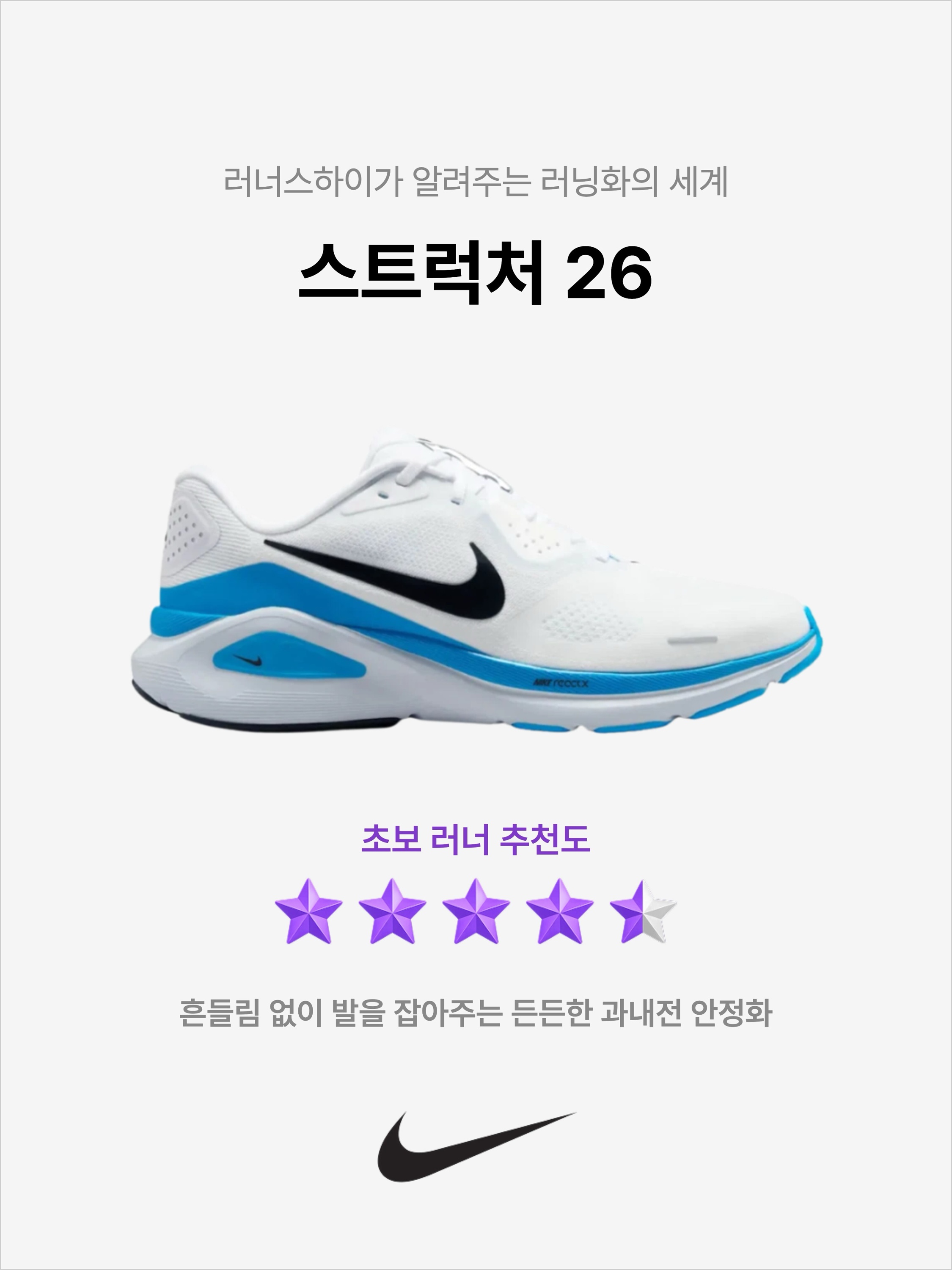 Nike Structure 26 White Blue Hero, Nike Structure 26 Black Iron Grey 착용 스타일 - 1