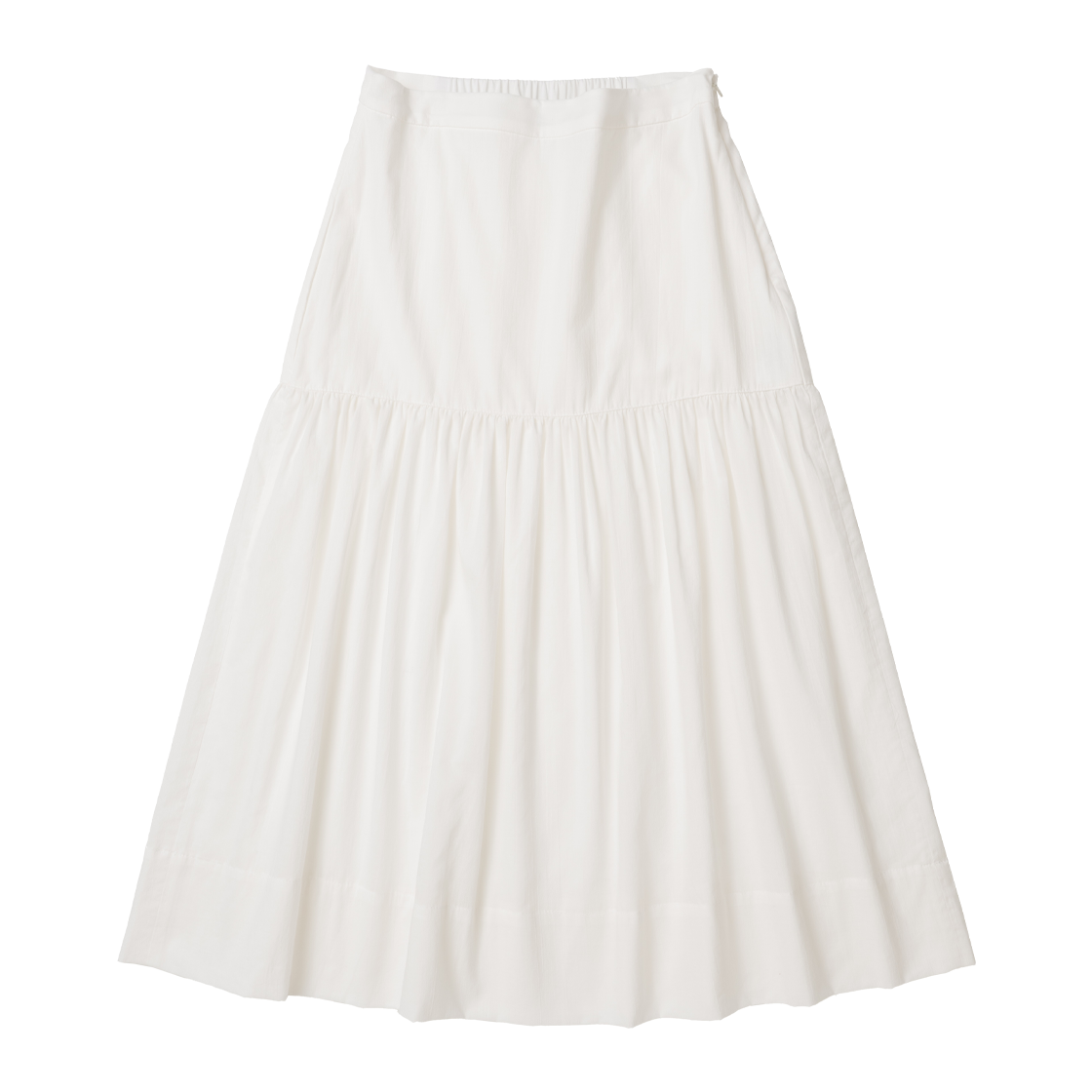 에토아 시어 셔링 롱 스커트 아이보리(aetoa Sheer Shirring Long Skirt Ivory) - 1