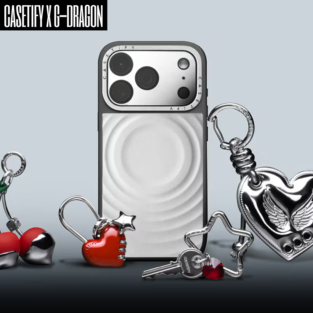 Casetify x G-DRAGON iPhone Alloy Ripple Case Silver Grey, Casetify x G-DRAGON iPhone Magsafe Ripple Case Mint Blue 착용 스타일 - 2
