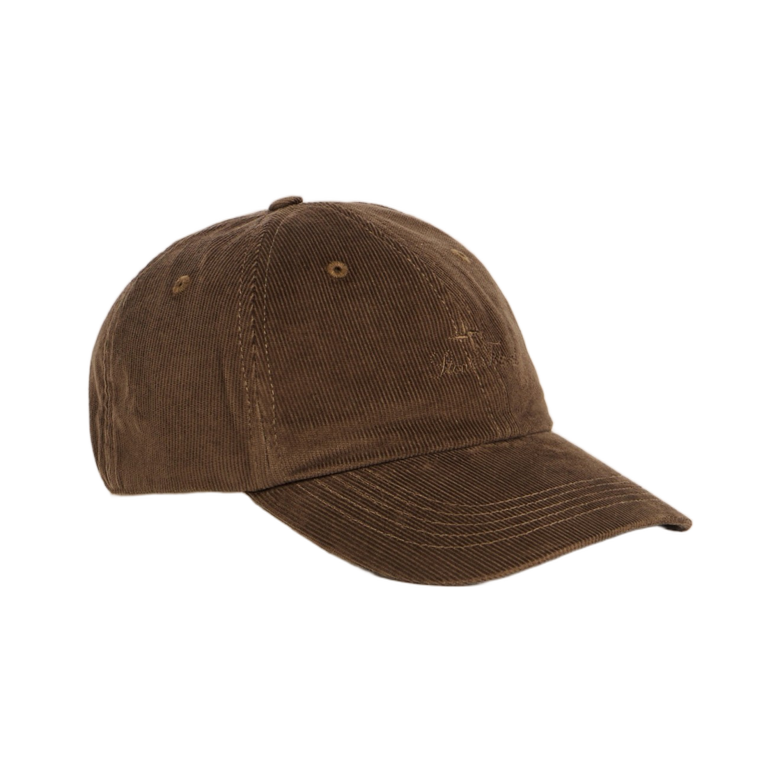 스톤 아일랜드 9100005 코튼 마이크로 코듀로이 베이스볼 캡 컴퍼스 자수 엄버 - 26SS(Stone Island 9100005 Cotton Micro-Corduroy Baseball Cap with Compass Embroidery Umber - 26SS) - 1