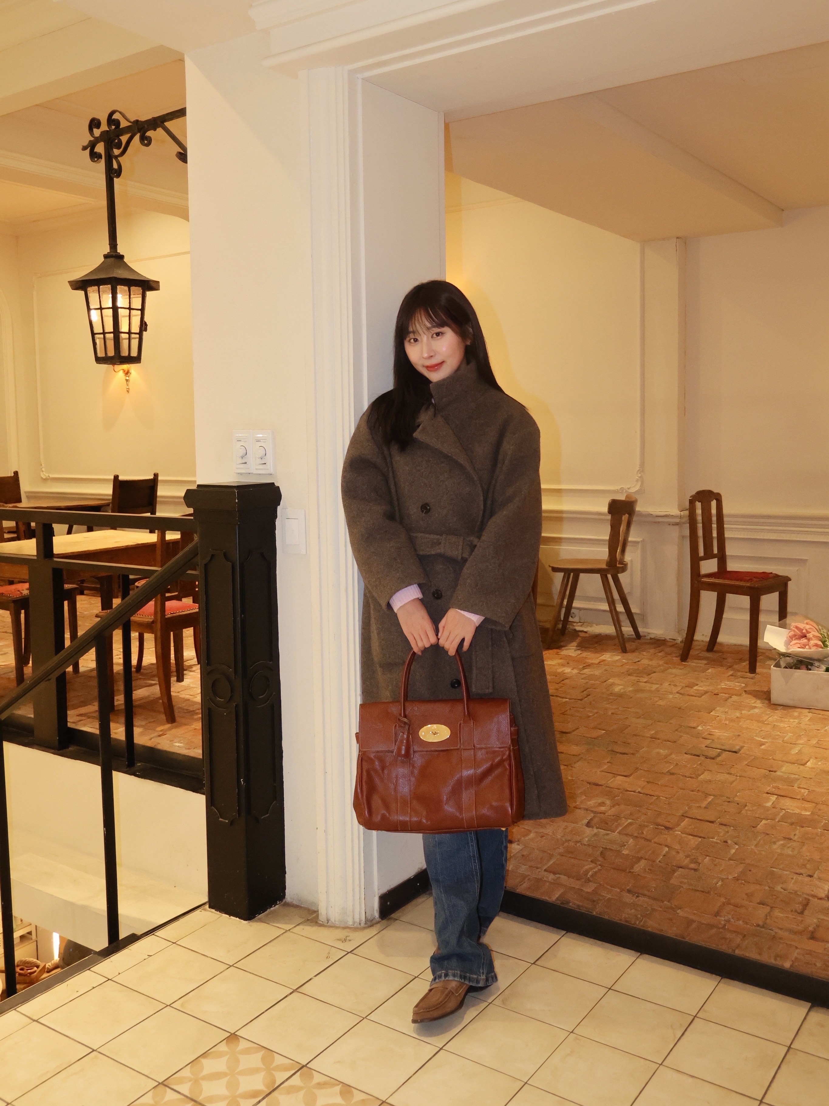 Mulberry Natural Vegetable Tanned Bayswater Oak 착용 스타일 - 2