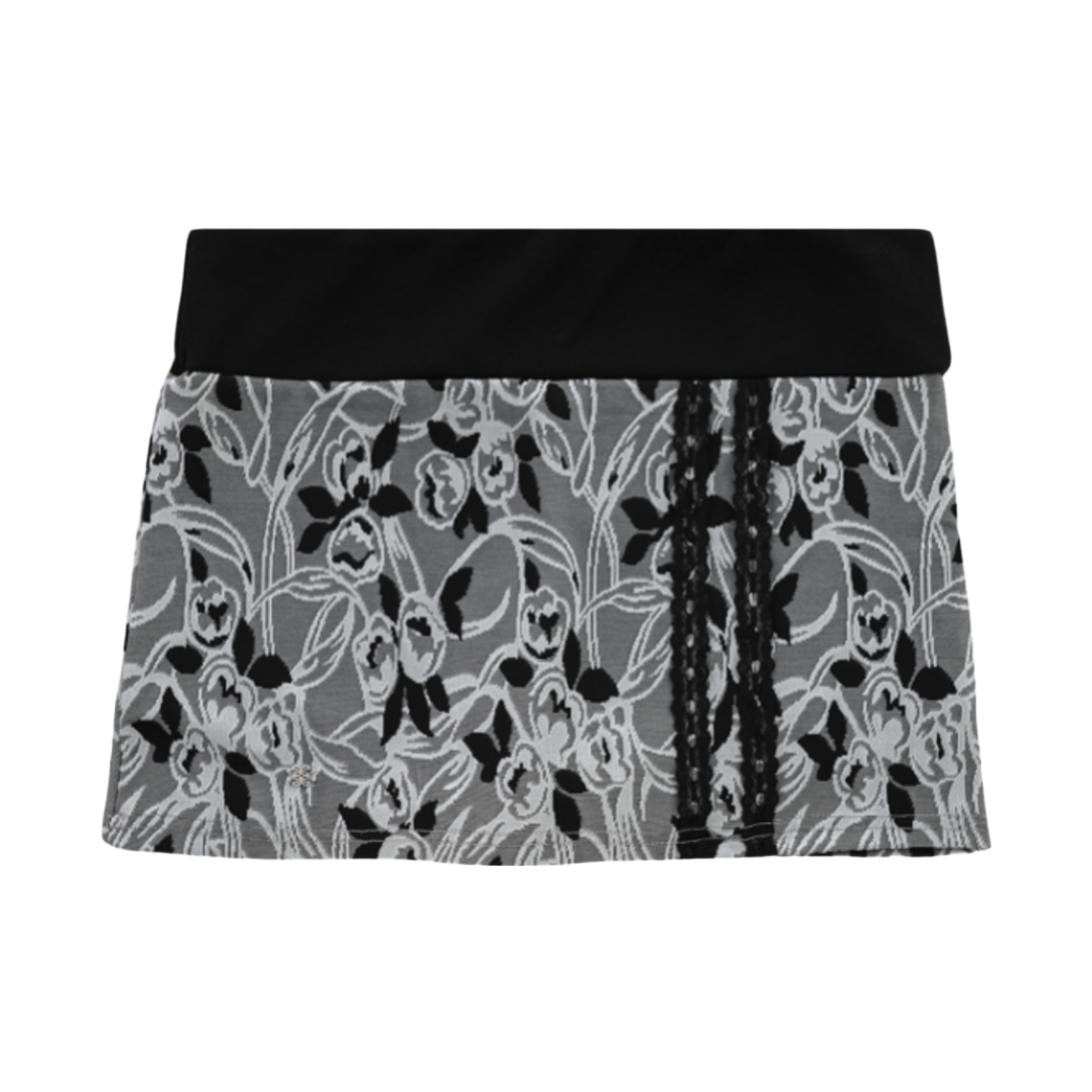 미애 플로럴 쟈가드 셋업 스커트 그레이(Miae Floral Jacquard Set-up Skirt Gray)