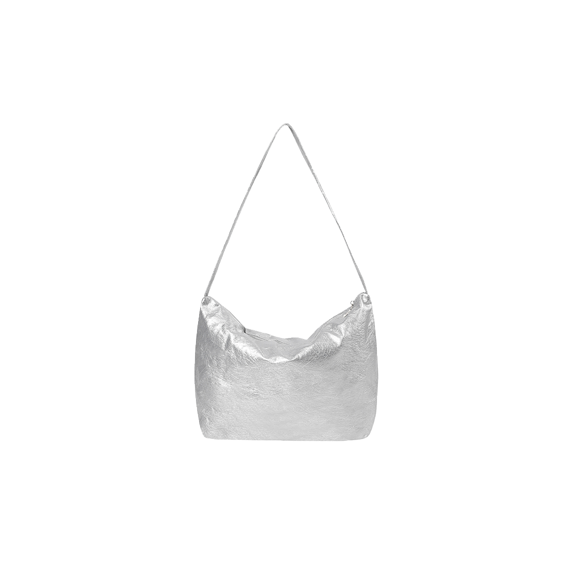 무센트 라엘 글로시 레더 패치 숄더백 남녀공용 (2컬러) 실버(MUCENT Rael Glossy Leather Patch Shoulder Bag Unisex (2Color) Silver) - 2