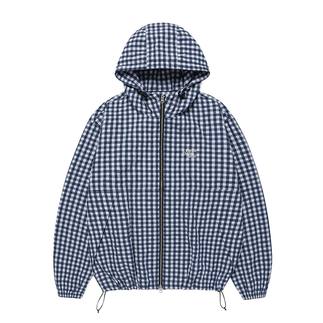 카비시 체크 윈드 브레이커 네이비(CAVISH Hooded Check Wind Breaker Navy)