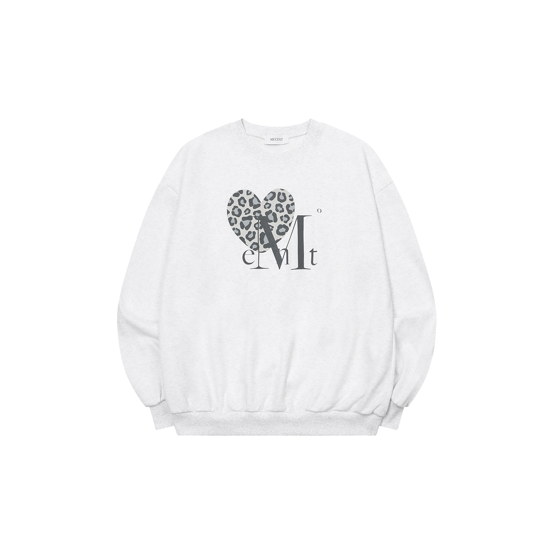 P0000BII MUCENT Sierra Leopard Heart MTM Unisex (2Color) White - Leopard Gray