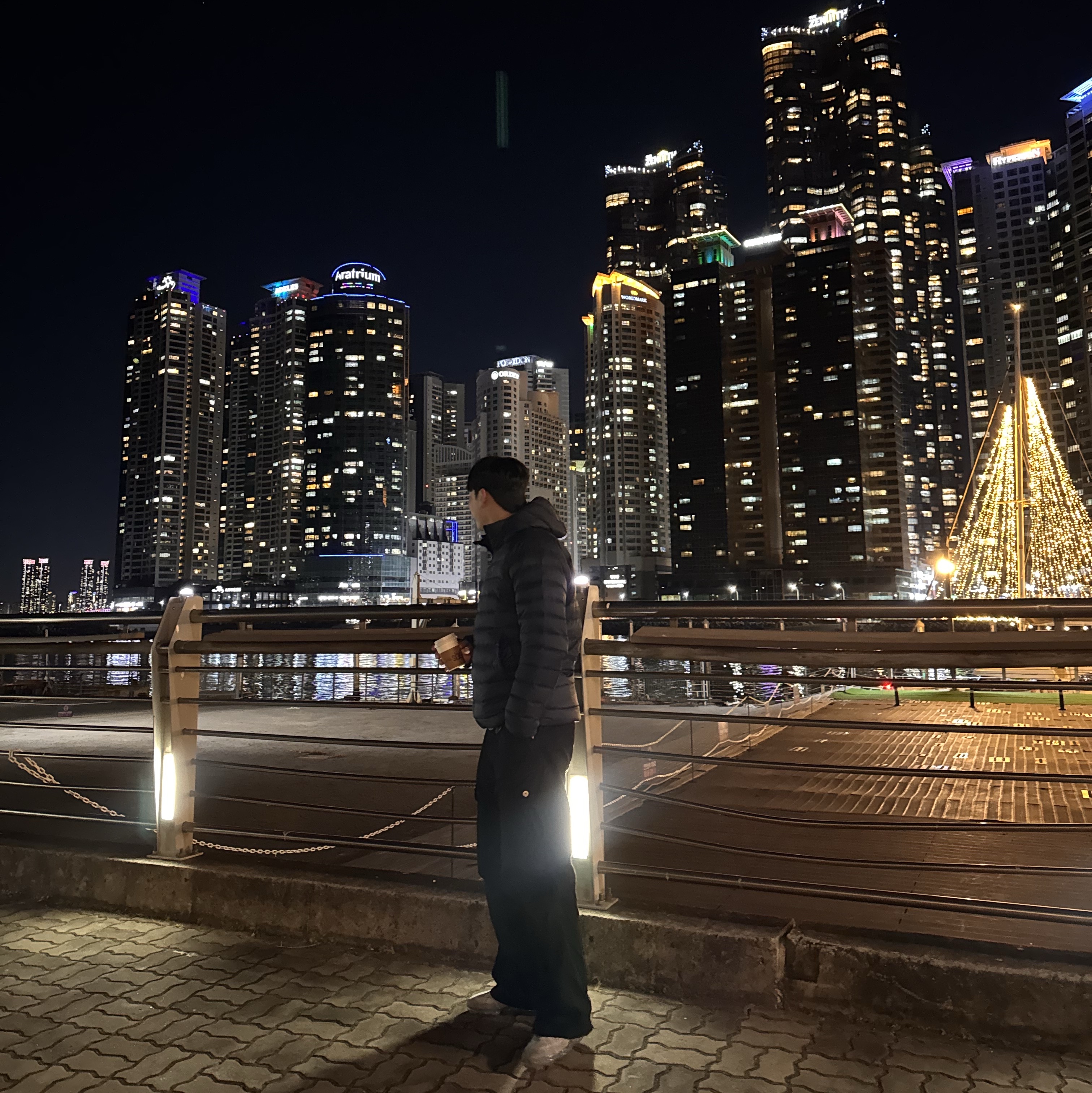 Arc'teryx Cerium Hoody Black Sapphire 착용 스타일 - 4