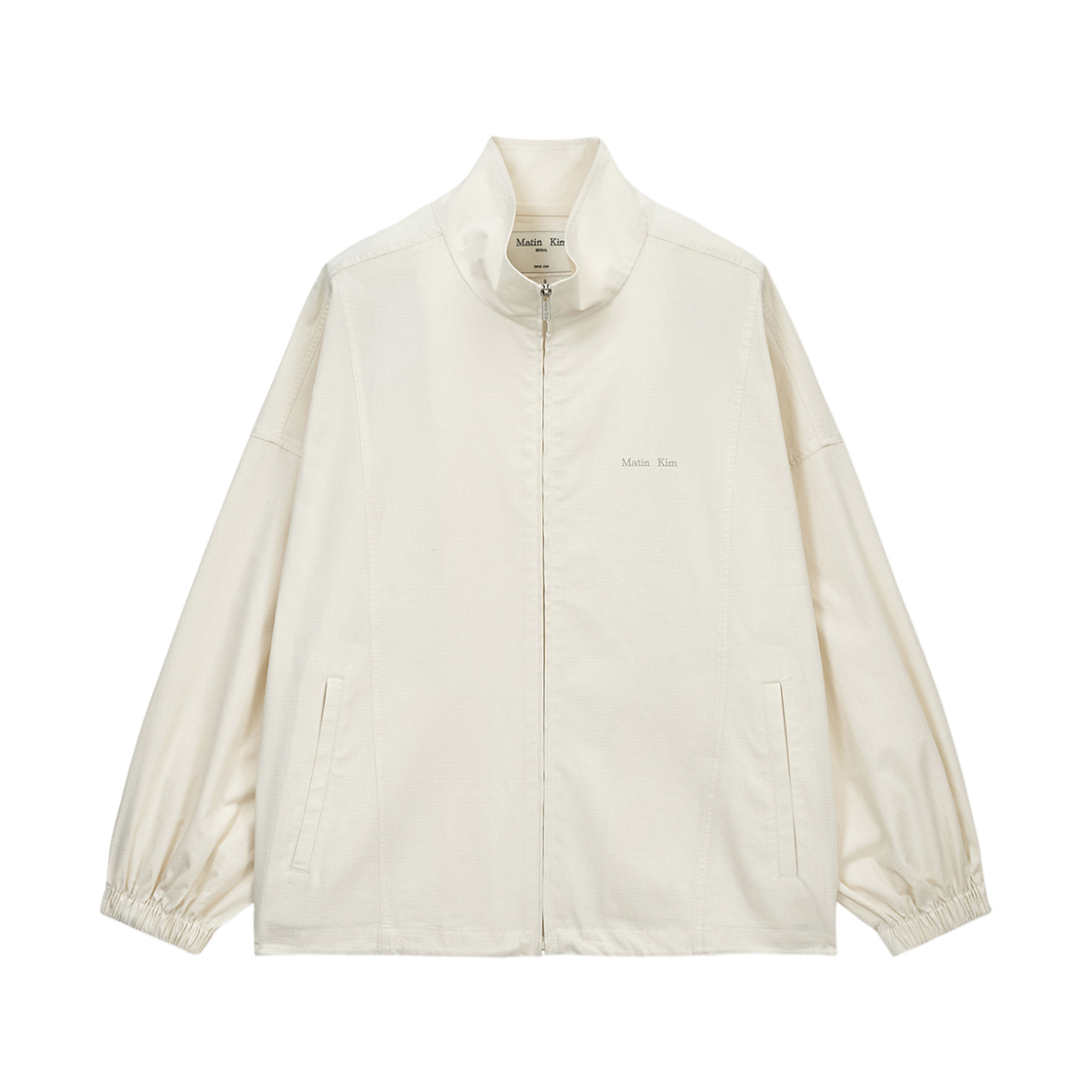 마뗑킴 백 로고 하이 넥 점퍼 크림(Matin Kim Back Logo High Neck Jumper Cream)