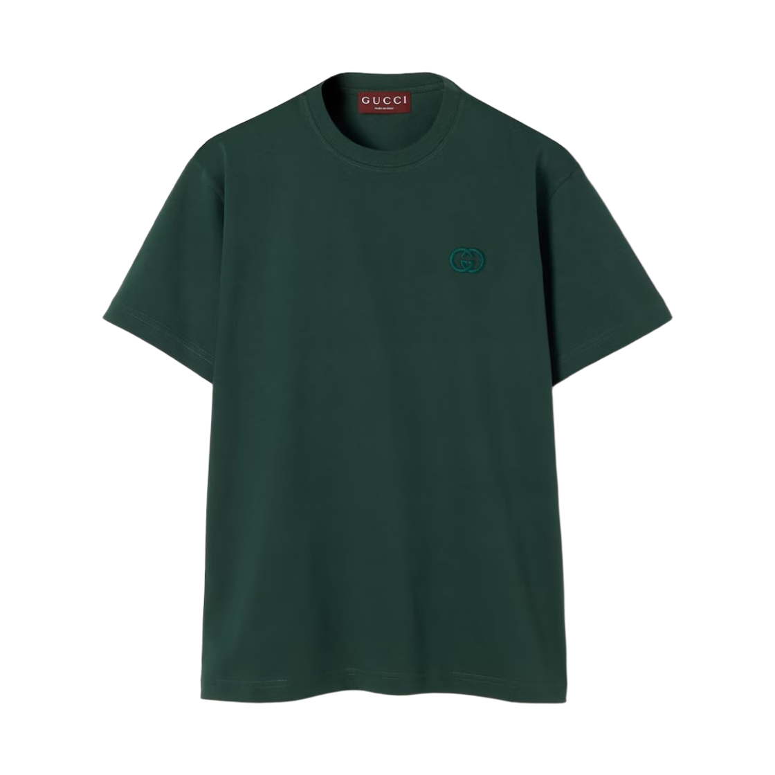 구찌 자수 코튼 저지 티셔츠 그린(Gucci Embroidery Cotton Jersey T-Shirt Green)