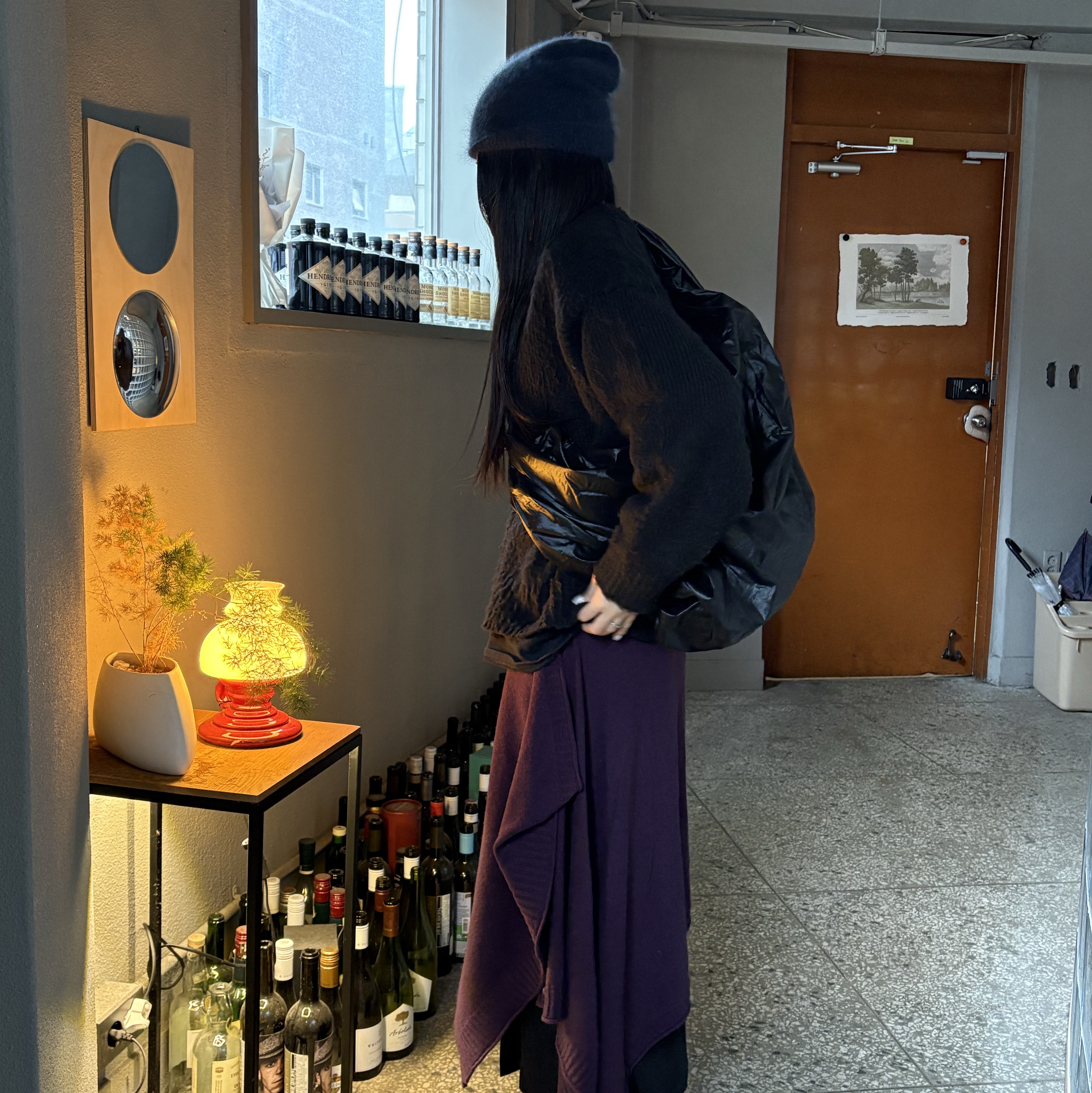 ACOC Modular Wrap Skirt Dark Purple, ACOC Glossy Large Tangle Twist Bag_Black 착용 스타일 - 1