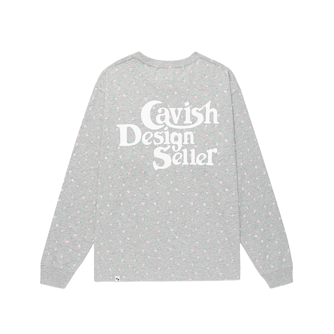 카비시 플라워 셀러 로고 롱슬리브 티셔츠 그레이